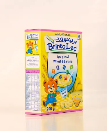برينتولاك قمح وموز مع حليب